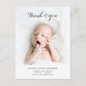 Moderne geneutrale geslachtsgemeenschap Dank je Ba Briefkaart (Voorkant)