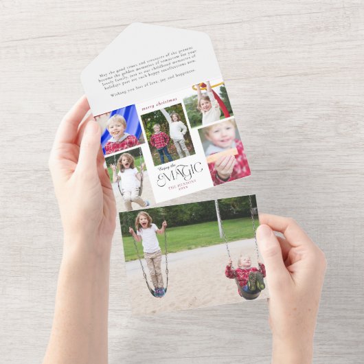 Moderne Geniet van de Magic Calligraphy Multi-Phot All In One Uitnodiging (Afscheurbaar)