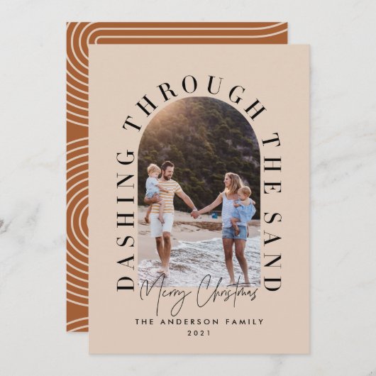 Moderne geo kerstmis door het zand (Voorkant / Achterkant)