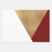 Moderne Geometric Red White Kerstmis Inpakpapier Vel (Voorkant)