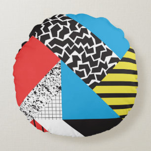 Moderne geometrie: Abstracte naadloze stijl Rond Kussen