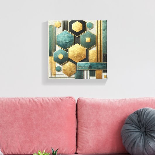 Moderne geometrie canvas afdruk (Insitu (Woonkamer))