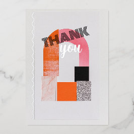 Moderne geometrie, dank u folie uitnodiging