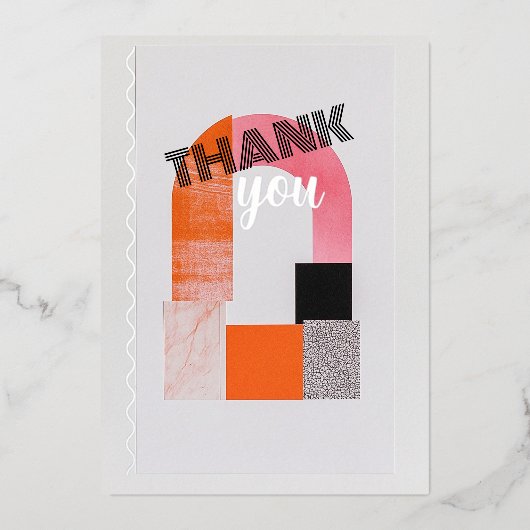 Moderne geometrie, dank u folie uitnodiging (Voorkant)