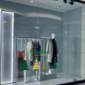 Moderne Geometrie Kerstboom Storefront Decor Raamsticker