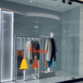 Moderne Geometrie Kerstboom Storefront Decor Raamsticker