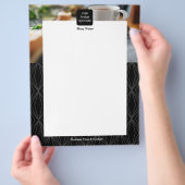 Moderne geometrie zwart flyer (Hand)