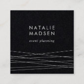 Moderne geometrie | Zwart Vierkante Visitekaartje (Voorkant)