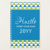 Moderne géométrique bleu vert Triangles Hustle 201 (Devant)