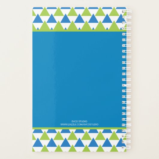 Moderne géométrique bleu vert Triangles Hustle 201 (Dos)