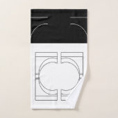 Moderne Géométrique Rose Pâle Blanc (Serviette à main)
