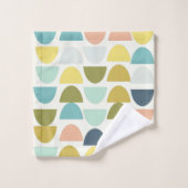 Moderne géométrique Stylé Earthy Boho bleu vert (Gant de toilette)