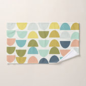 Moderne géométrique Stylé Earthy Boho bleu vert (Serviette à main)