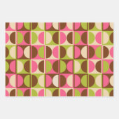 Moderne geometrisch Abstract patroon uit het midde Inpakpapier Vel (Voorkant 2)