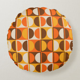 Moderne geometrisch Abstract patroon uit het midde Rond Kussen