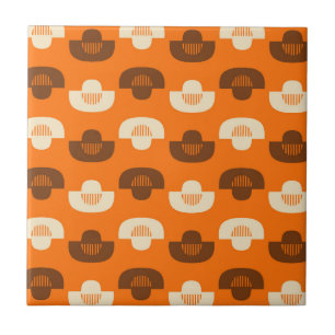 Moderne geometrisch Abstract patroon uit het midde Tegeltje