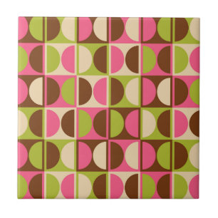 Moderne geometrisch Abstract patroon uit het midde Tegeltje