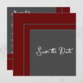 Moderne geometrisch sparen de Datum Save The Date (Voorkant / Achterkant)