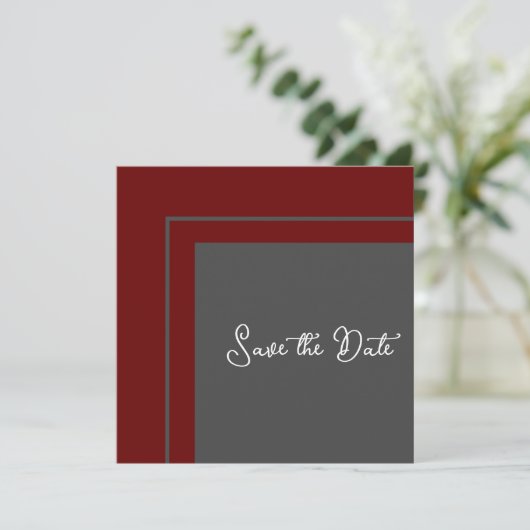 Moderne geometrisch sparen de Datum Save The Date (Staand voorkant)