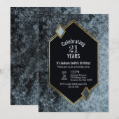 Moderne geometrische 21e verjaardag kaart (Voorkant / Achterkant)