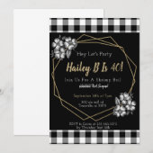  moderne geometrische 4e verjaardag uitnodiging (Voorkant / Achterkant)