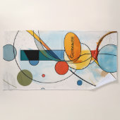 Moderne geometrische Abstract met ritmische cirkel Strandlaken (Voorkant)