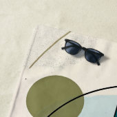 Moderne geometrische Abstract met ritmische cirkel Strandlaken (In situ)