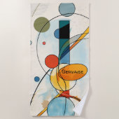 Moderne geometrische Abstract met ritmische cirkel Strandlaken (Voorkant)