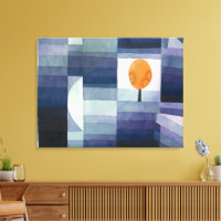 Moderne Geometrische Abstracte Blauwe Oranje Klee