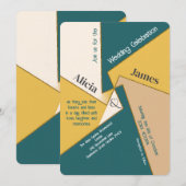 Moderne geometrische Abstracte bruiloft Unieke eig Kaart (Voorkant / Achterkant)