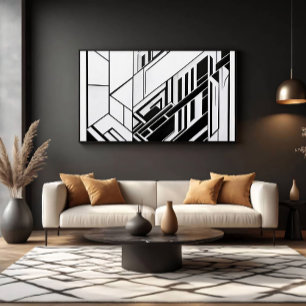 Moderne Geometrische Abstracte Canvas Afdruk