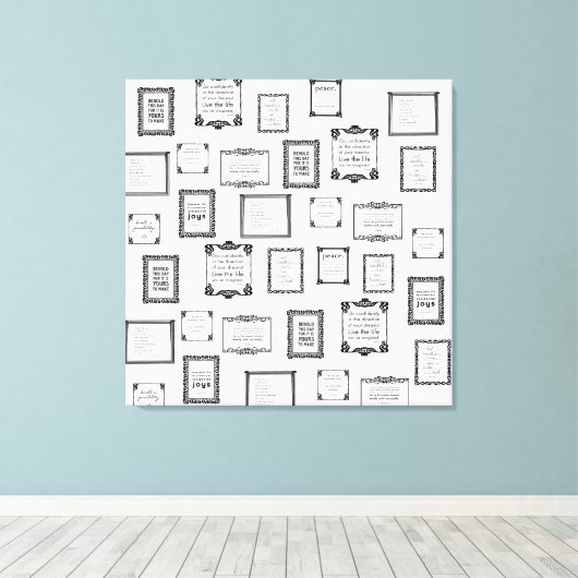 Moderne Geometrische Abstracte Daily Fun Framed Qu Canvas Afdruk (Insitu (Houten vloer))