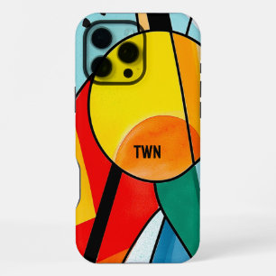 Moderne geometrische Abstracte heldere kleuren iPhone 16 Pro Max Hoesje