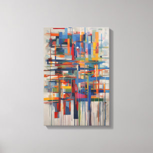 Moderne geometrische Abstracte kunst Canvas Afdruk