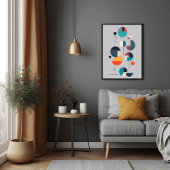 Moderne geometrische Abstracte kunst - minimalisti Poster
