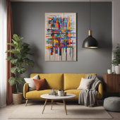 Moderne geometrische Abstracte kunst Poster