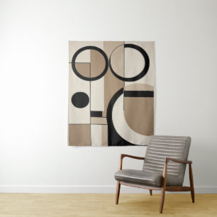 Moderne geometrische Abstracte overlappende kunst Wandkleed