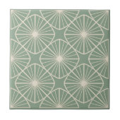 Moderne Geometrische Abstracte Pat#24 Groen ID1192 Tegeltje (Voorkant)