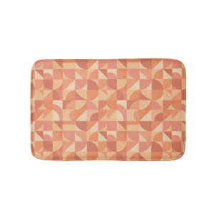 Moderne Geometrische Abstracte Perzik & Terracotta Badmat