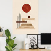 Moderne geometrische Abstracte print (Thuiskantoor)