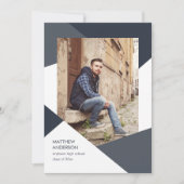 Moderne geometrische Afstuderen-uitnodiging Kaart (Voorkant)