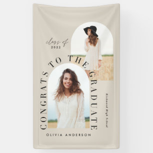 Moderne geometrische afstuderen voor multi-foto's spandoek