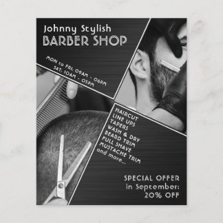 Moderne geometrische barber flyer