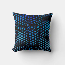 Moderne geometrische blauwe stippenpatroon kussen