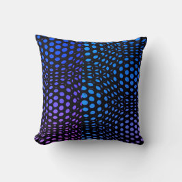 Moderne geometrische blauwe stippenpatroon kussen