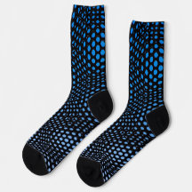 Moderne geometrische blauwe stippenpatroon sokken