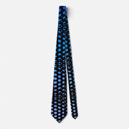 Moderne geometrische blauwe stippenpatroon stropdas
