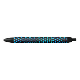 Moderne geometrische blauwe stippenpatroon zwarte inkt pen