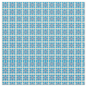Moderne geometrische blauwe ZEE vierkanten patroon Stof