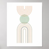 Moderne Geometrische Boho Regenboog Kunst Poster (Voorkant)